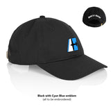 Lightweight black cap Absolutely Aviation emblem flight apparel 