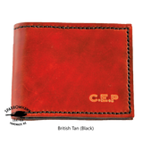 Slimline Billfold Wallet (display) - Black Interior - Embossed Initials