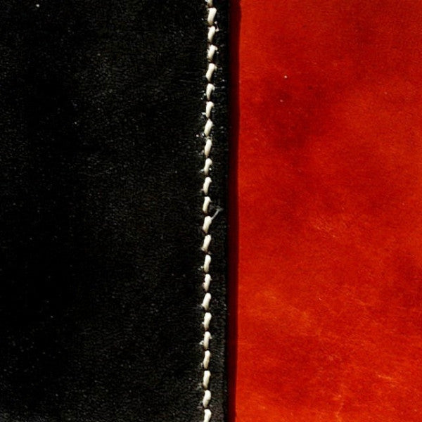 NZCAA Pilot Logbook Cover - book closure, 2 colour spine / front, carved wings /embossed initials