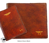 CASA (Australia) Logbook & Licence Folder Cover Combo - Hand Finished Leather