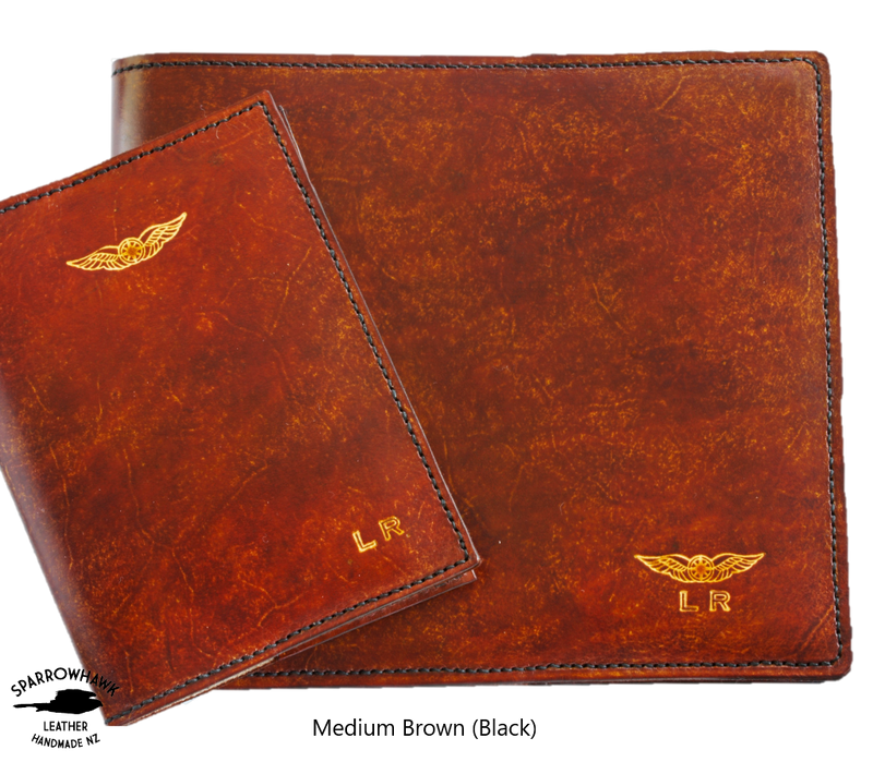 CASA (Australia) Logbook & Licence Folder Cover Combo - Hand Finished Leather