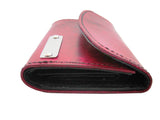Womens Compact Wallet - Black Interior - Stainless Steel Nameplate