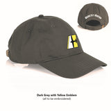 Dark grey recreational pilots cap Absolutely aviation apparel