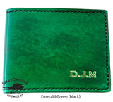 Slimline Billfold Wallet (display) - Black Interior - Embossed Initials