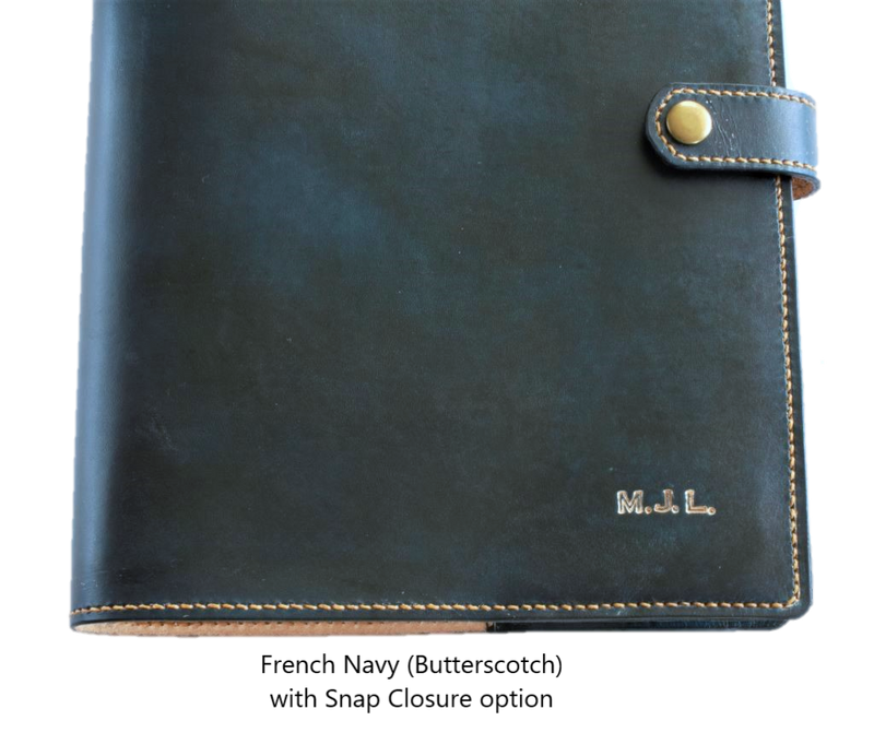 Diary / Journal / Book Cover - 1 Colour - Embossed Initials