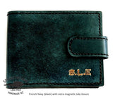 Slimline Billfold Wallet (display) - Black Interior - Embossed Initials