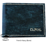 Slimline Billfold Wallet (no display) - Tan Interior - Embossed Initials