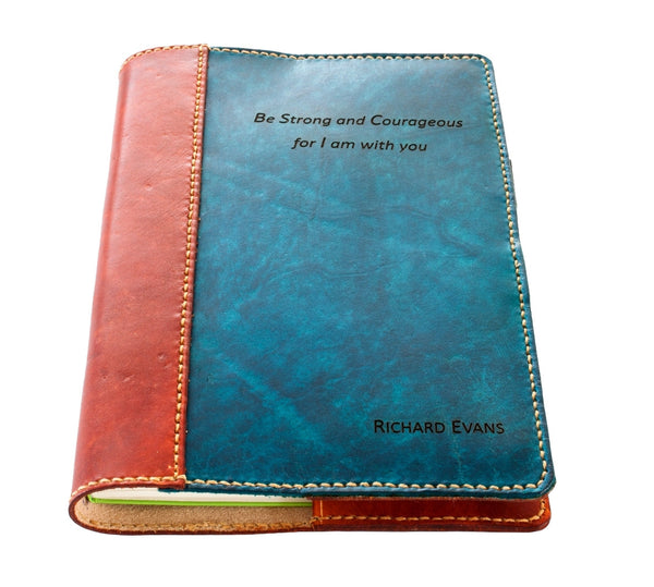 Diary / Journal / Book Cover - 2 Colour Spine / Front, Custom Laser Engraving
