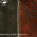 NZCAA Pilot Logbook Cover - wrap closure, 2 colour spine / front, carved wings /embossed initials