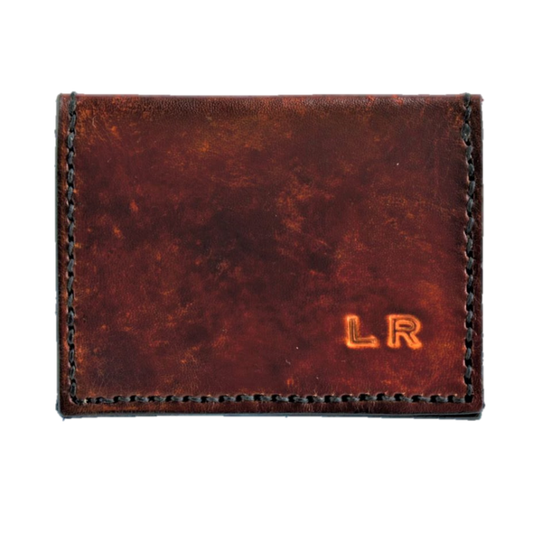 Urban Cross Card Wallet - Hand Finished - Embossed Initials