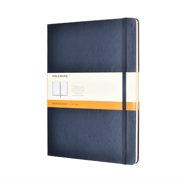 Moleskine XL Classic Notebook Ruled (19 cm x 25 cm) Blue or Black