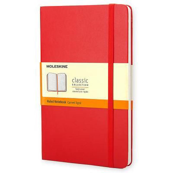 With so many keen journal writers ordering our handmade, monogrammed leather book covers for their Moleskine notebooks, Sparrowhawk Leather now stocks the Scarlet Red Moleskine Hard Cover Large Ruled Notebook. 