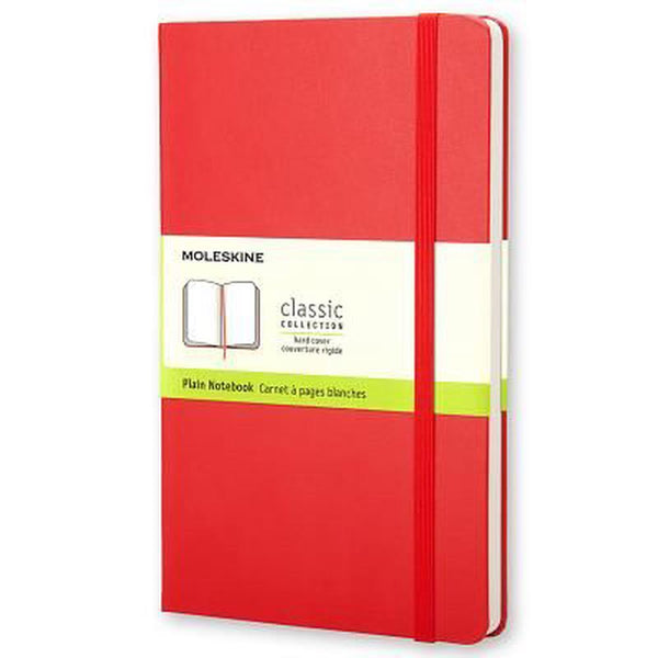 As makers of personalised, handmade leather book covers to fit Moleskine Notebooks, Sparrowhawk Leather now stocks Moleskine's Scarlet Red Large Plain notebook. 