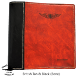 CASA (Australia) Pilot Logbook Cover - 2 colour spine / front, laser engraved wings & name