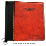 NZCAA Pilot Logbook Cover - 2 colour spine / front, laser engraved wings & name