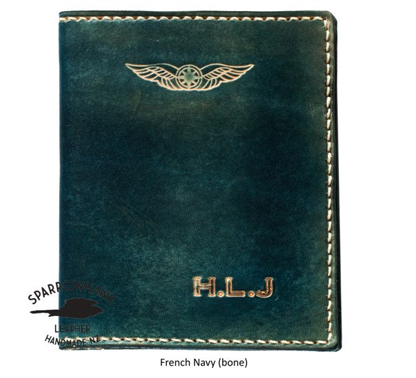 Premium Passport & Card wallet - Hand Dyed with Embossed Initials