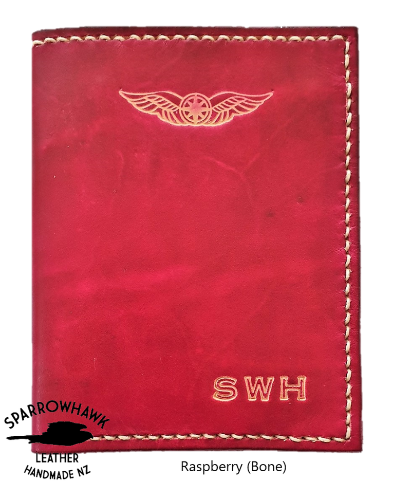 Premium Passport & Card wallet - Hand Dyed with Embossed Initials