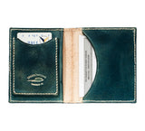 Handmade, Leather Pilot Licence & Medical Certificate Wallet. Personalised with Embossed Initials, Pilot Wings brevet. Suits Credit Card style Pilot's Licence. French Navy wiht Bone Stitching. Sparrowhawk Leather NZ 