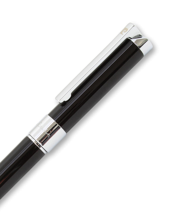 Black & Chrome Noblesse pen gift with Sparrowhawk Leather personalised Pilot Logbook cover