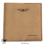 Air Services (AirServices) pilot logbook leather cover (Nubuck) by Sparrowhawk Leather