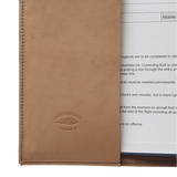 NZCAA Pilot Logbook Cover - mocha nubuck - laser engraved Pilot Log (no name)