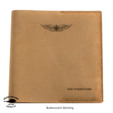 CASA Australia Pilot AirServices or ATC leather pilot logbook cover butterscotch by Sparrowhawk Leather