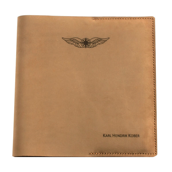 CASA Australia Pilot AirServices or ATC leather pilot logbook cover by Sparrowhawk Leather