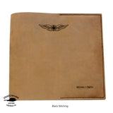 AirServices pilot logbook leather cover (Nubuck) by Sparrowhawk Leather