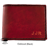 Slimline Billfold Wallet (display) - Black Interior - Embossed Initials