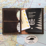 Premium Passport & Card wallet - Hand Dyed with Embossed Initials