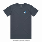 mens petrol blue pilot tshirt Absolutely Aviation casual flight wear 