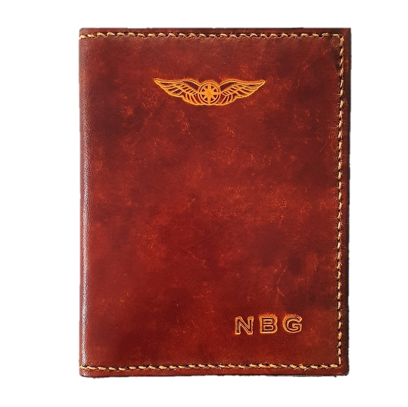 Premium Passport & Card wallet - Hand Dyed with Embossed Initials