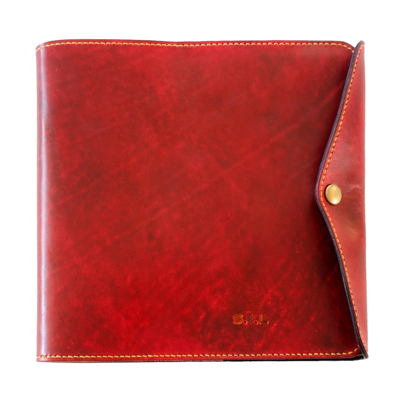 CASA (Australia) Pilot Logbook Cover - wrap closure, 2 colour outside / inside, embossed initials