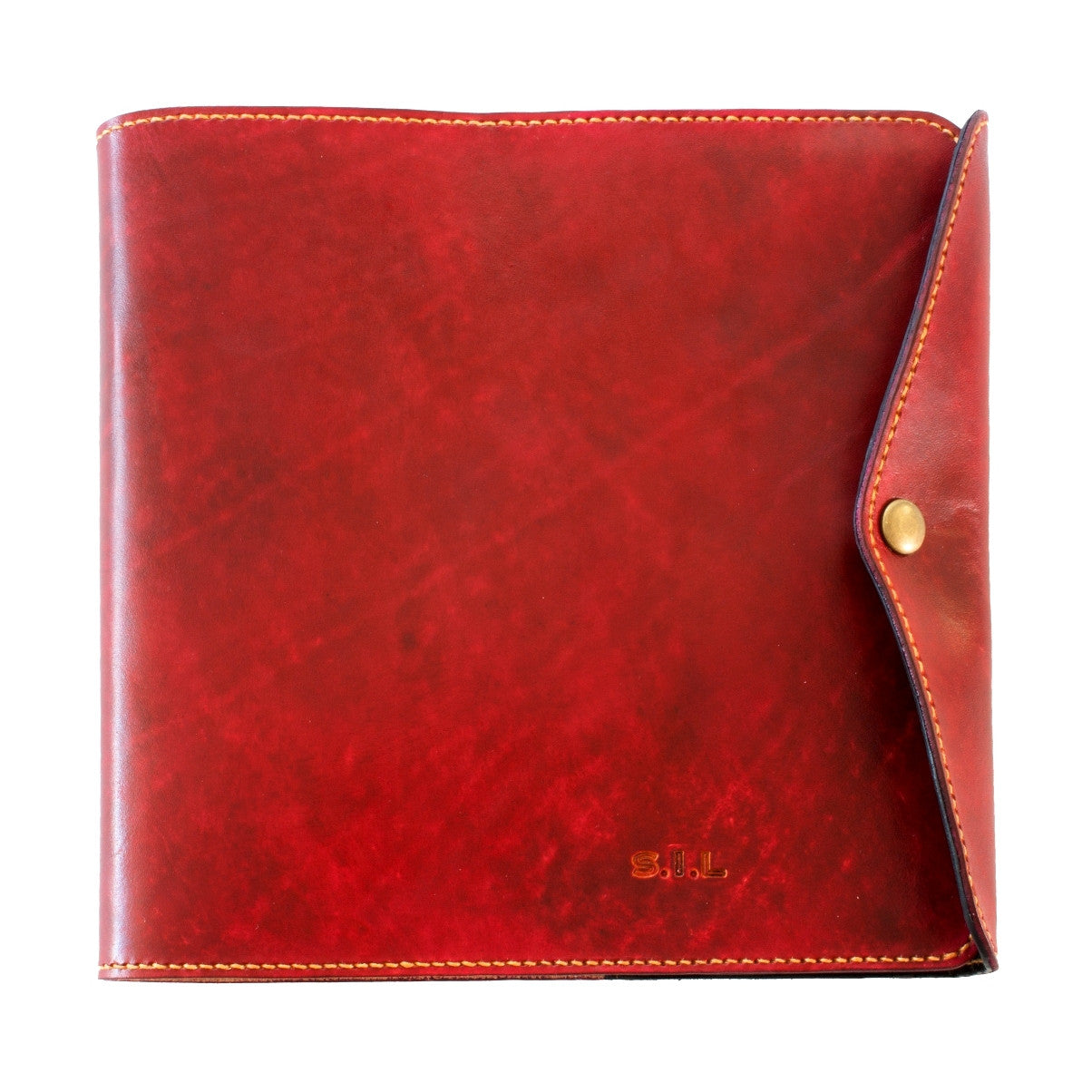 100% leather Pilot Logbook Cover initials snap wrap closure 2 colour ...