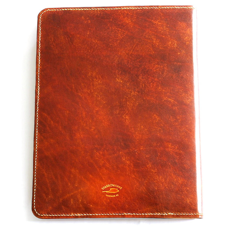 A4 Portfolio - Hand Finished Leather - Tan Interior - Embossed Initials