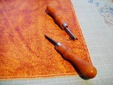 A4 Portfolio - Hand Finished Leather - Tan Interior- Stainless Steel nameplate