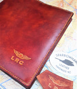 CASA (Australia) Pilot Logbook Cover - embossed small wings & initials