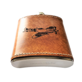 Sparrowhawk Leather's Spitfire Hipflask in Tan Leather bottom view