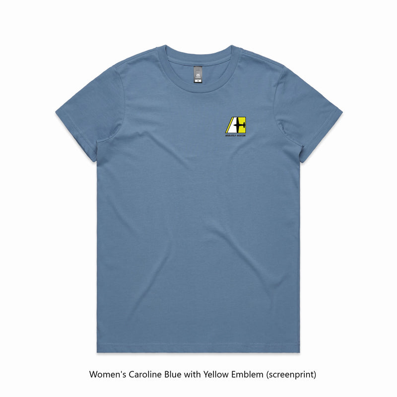 Womens Essential Sports Tee - Just the Blues - 3 Blue Colour Options - 100% Fine Cotton Quality - All Sizes