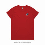 Womens Essential Sports Tee - Red, Pink & Greens - 6 Colour Options - 100% Fine Cotton Quality - All Sizes