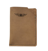 Slimline Passport & Card Sleeve - Nubuck Leather - Laser Engraved