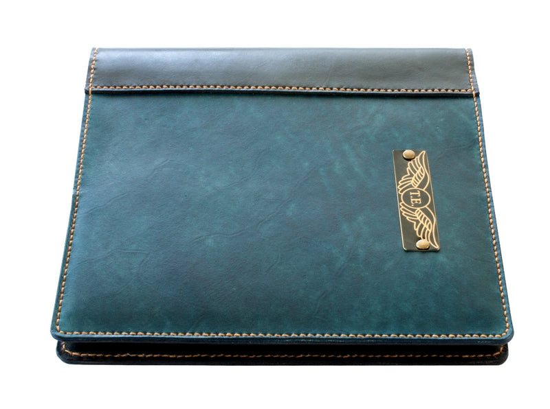 NZCAA Pilot Logbook Cover - 2 colour spine / front, wings / initials plate